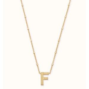 kendra scott necklace gold Letter f pendant Minimalist Design